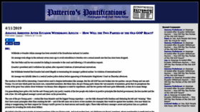 What Patterico.com website looked like in 2019 (6 years ago)