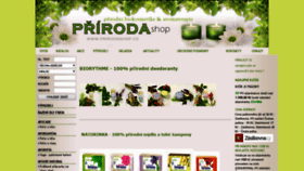 What Prirodashop.cz website looked like in 2019 (5 years ago)