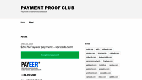 What Paymentproof.club website looked like in 2019 (5 years ago)