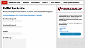 What Publishyourarticles.net website looked like in 2019 (5 years ago)