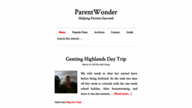What Parentwonder.com website looked like in 2019 (5 years ago)