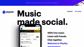 What Playlist.com website looked like in 2019 (5 years ago)