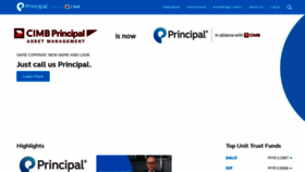 What Principal.com.my website looked like in 2019 (5 years ago)