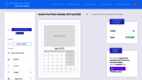 What Picallycalendar.com website looked like in 2019 (4 years ago)