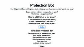 What Protectronbot.com website looked like in 2019 (4 years ago)