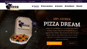 What Pizzadream.de website looked like in 2019 (4 years ago)