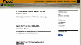 What Peeltoernooi.nl website looked like in 2019 (4 years ago)