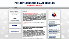 What Philippineboardexamresults.blogspot.com website looked like in 2019 (4 years ago)