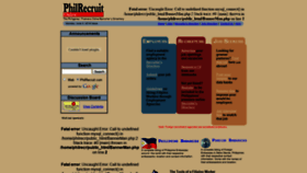 What Philrecruit.com website looked like in 2019 (4 years ago)