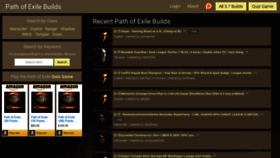What Path-of-exile-builds.com website looked like in 2019 (4 years ago)