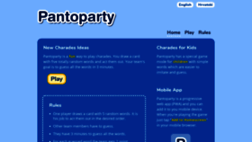What Pantoparty.com website looked like in 2019 (4 years ago)