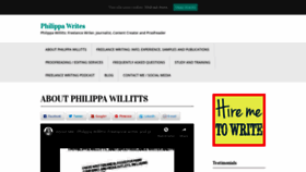 What Philippawrites.co.uk website looked like in 2019 (4 years ago)