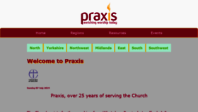 What Praxisworship.org.uk website looked like in 2019 (4 years ago)