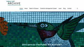What Publicartarchive.org website looked like in 2019 (4 years ago)