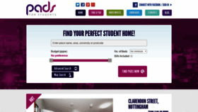 What Padsforstudents.co.uk website looked like in 2019 (4 years ago)