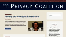 What Privacycoalition.org website looked like in 2019 (4 years ago)