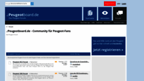 What Peugeotboard.de website looked like in 2019 (4 years ago)