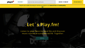 What Play.fm website looked like in 2019 (4 years ago)