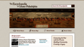 What Philadelphiaencyclopedia.org website looked like in 2019 (4 years ago)