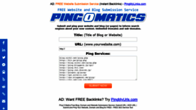 What Pingomatics.com website looked like in 2019 (4 years ago)