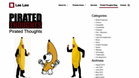 What Piratedthoughts.com website looked like in 2019 (4 years ago)