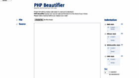 What Phpbeautifier.com website looked like in 2019 (4 years ago)