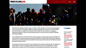 What Procyclinglive.com website looked like in 2019 (4 years ago)