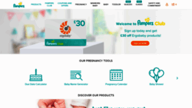 What Pampers.co.uk website looked like in 2019 (4 years ago)