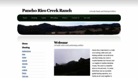 What Panchoricocreekranch.com website looked like in 2019 (4 years ago)