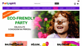What Partyspirit.sk website looked like in 2019 (4 years ago)