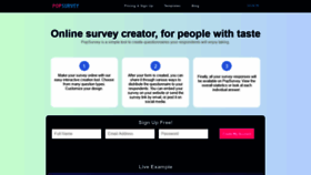What Popsurvey.com website looked like in 2019 (4 years ago)