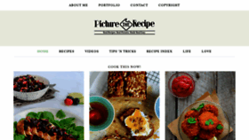 What Picturetherecipe.com website looked like in 2019 (4 years ago)