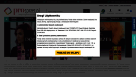 What Pro-sprzet.pl website looked like in 2019 (4 years ago)