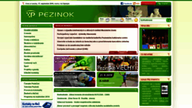 What Pezinok.sk website looked like in 2019 (4 years ago)