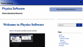 What Physics-software.com website looked like in 2019 (4 years ago)