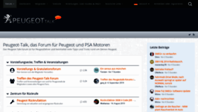 What Peugeottalk.de website looked like in 2019 (4 years ago)