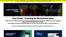 What Play-cricket.com website looked like in 2019 (4 years ago)