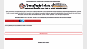 What Prevodjenjeteksta.com website looked like in 2019 (4 years ago)