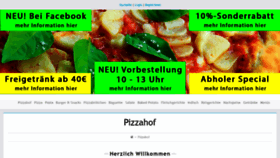 What Pizzahof.net website looked like in 2019 (4 years ago)