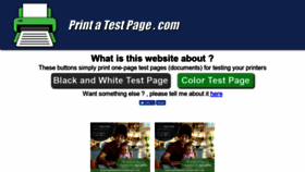 What Printatestpage.com website looked like in 2019 (4 years ago)