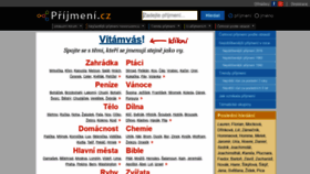 What Prijmeni.cz website looked like in 2019 (4 years ago)