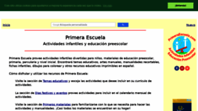 What Primeraescuela.com website looked like in 2019 (4 years ago)