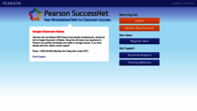 What Pearsonsuccessnet.com website looked like in 2019 (4 years ago)