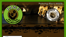What Pawafricawildlifefunds.co.za website looked like in 2019 (4 years ago)