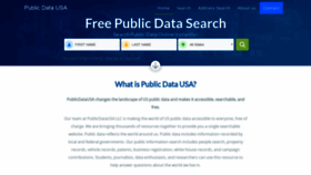 What Publicdatausa.com website looked like in 2019 (4 years ago)