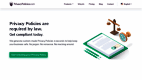 What Privacypolicies.com website looked like in 2019 (4 years ago)