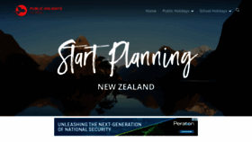 What Publicholidays.co.nz website looked like in 2019 (4 years ago)