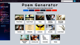 What Poem-generator.org.uk website looked like in 2019 (4 years ago)