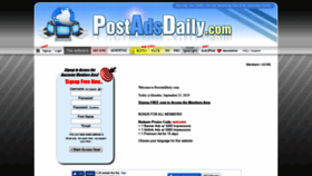 What Postadsdaily.com website looked like in 2019 (4 years ago)