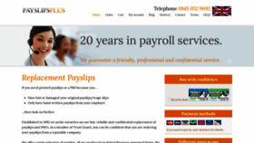 What Payslips-plus.co.uk website looked like in 2019 (4 years ago)
